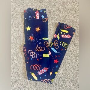 LuLaRoe Kids L/XL Leggings NWOT 4th of July Independence Day Holiday
